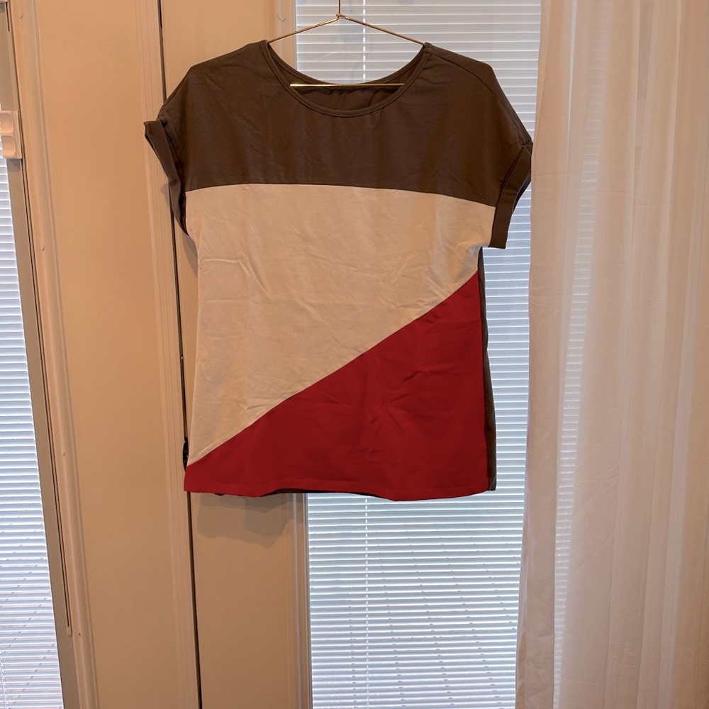 Amazon Small Red, White and Gray Shirt